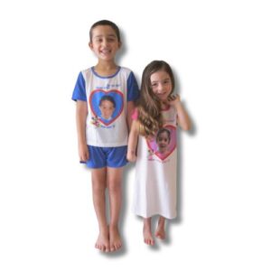 פיג'מה לילדים עם הדפסה אישית – תמונה והקדשה