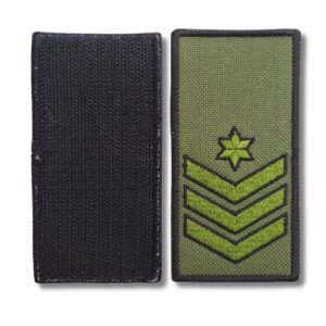 זוג דרגות רב נגד (רנ"ג) טקטיות רקומות ירוק-זית לחיל הרגלים / צה"ל
